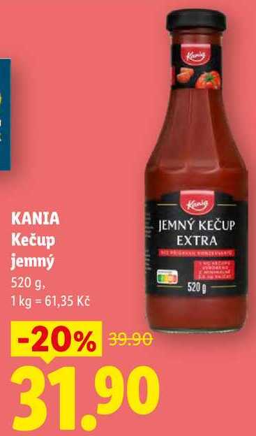 KANIA Kečup jemný, 520 g