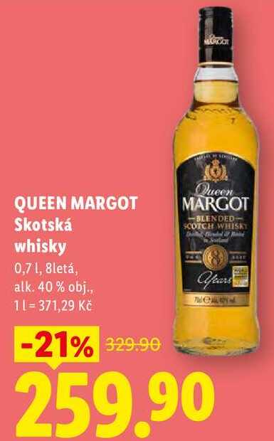 QUEEN MARGOT Skotská whisky, 0,7 l