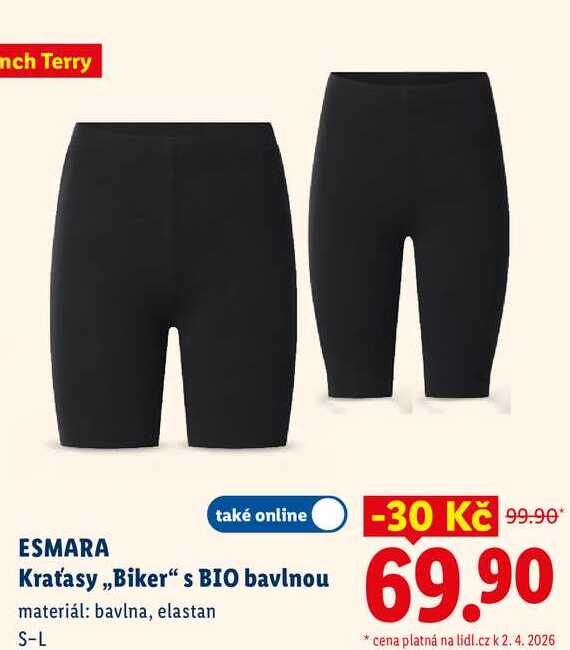 ESMARA Kraťasy „Biker" s BIO bavlnou