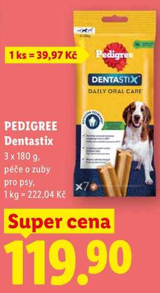 PEDIGREE Dentastix, 3x 180 g