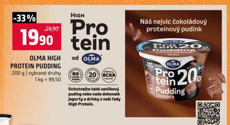 OLMA HIGH PROTEIN PUDDING 200 g vybrané druhy 