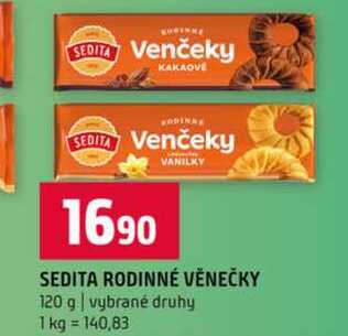 SEDITA RODINNÉ VĚNEČKY 120 g vybrané druhy 