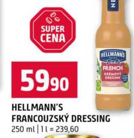 HELLMANN'S FRENCH FRANCOUZSKÝ DRESSING 250 ml  