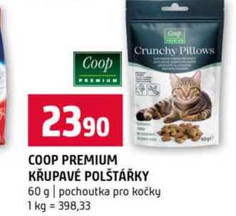 COOP PREMIUM KŘUPAVÉ POLŠTÁŘKY 60 g pochoutka pro kočky