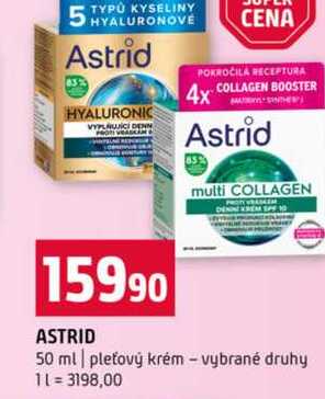 ASTRID 50 ml pleťový krém vybrané druhy Terno