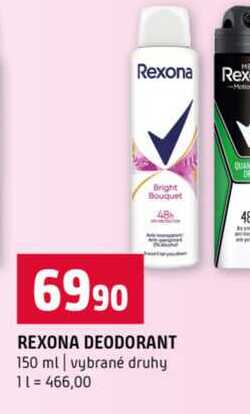 REXONA DEODORANT 150 ml vybrané druhy Terno