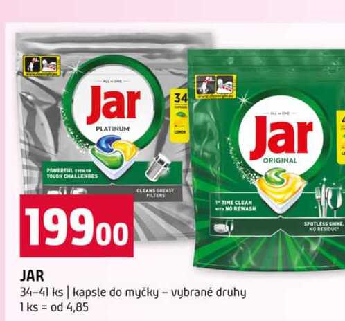 JAR 34-41 ks kapsle do myčky vybrané druhy Terno
