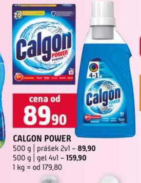 CALGON POWER 4-1 Calgon 500 g prášek 2v1 500 g gel 4vl Terno