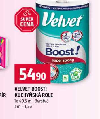 VELVET BOOST! PÍR KUCHYŇSKÁ ROLE 1x 40,5 m 3vrstvá Terno