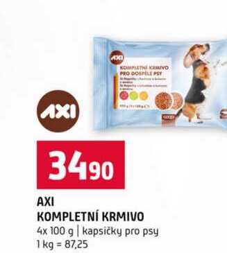 AXI KOMPLETNÍ KRMIVO 4x 100 g kapsičky pro psy