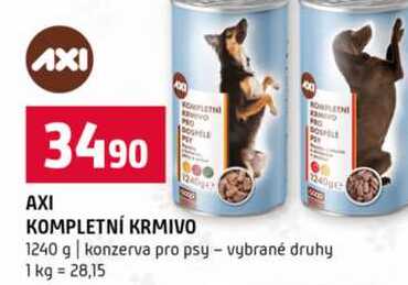AXI KOMPLETNÍ KRMIVO 1240 g konzerva pro psy vybrané druhy