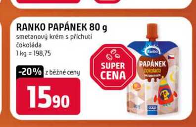 RANKO PAPÁNEK 80 g smetanový krém s příchutí čokoláda Terno