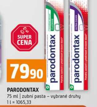 PARODONTAX 75 ml zubní pasta vybrané druhy Terno