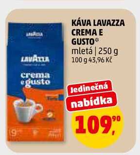 KÁVA LAVAZZA CREMA E GUSTO mletá, 250 g