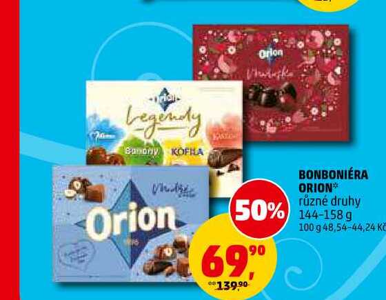 BONBONIÉRA ORION, 144-158 g 