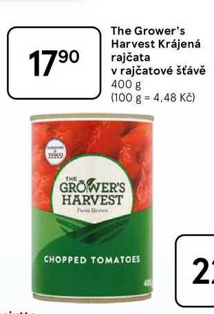 The Grower's Harvest Krájená rajčata v rajčatové šťávě, 400 g 