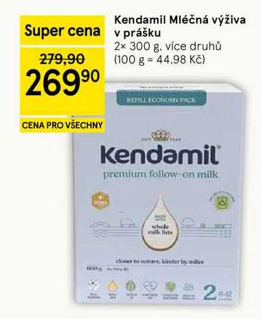 Kendamil Mléčná výživa v prášku, 2x 300 g Tesco