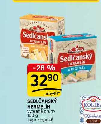 SEDLČANSKÝ HERMELÍN vybrané druhy 100 g