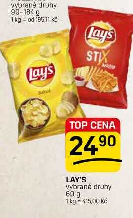 LAY'S vybrané druhy 60 g