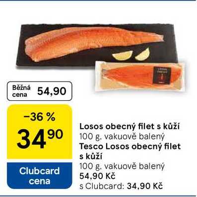 Losos obecný filet s kůží, 100 g