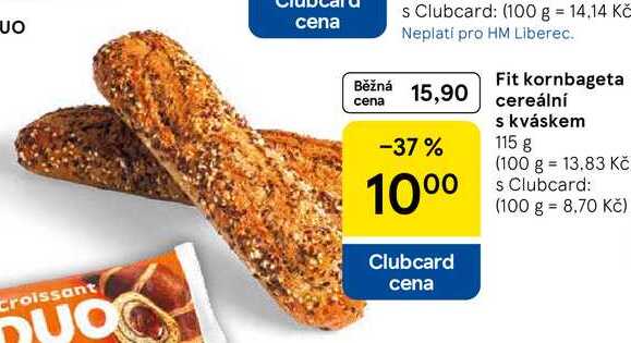 Fit kornbageta cereální s kváskem, 115 g 
