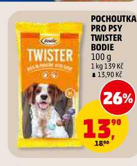 POCHOUTKA PRO PSY TWISTER BODIE, 100 g