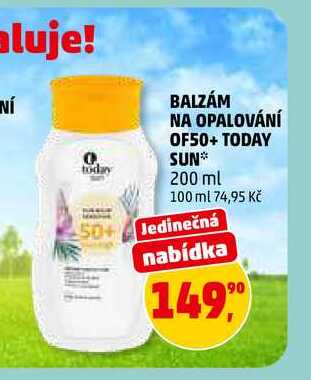 BALZÁM NA OPALOVÁNÍ OF50+ TODAY SUN, 200 ml 