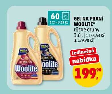 GEL NA PRANÍ WOOLITE, 3,6 l