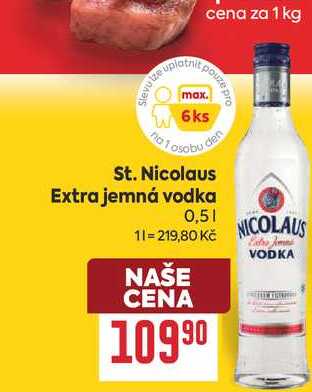 St. Nicolaus Extra jemná vodka 0,5l
