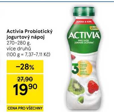 Activia Probiotický jogurtový nápoj, 270-280 g 