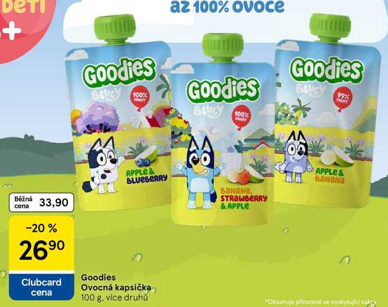 Goodies Ovocná kapsička, 100 g Tesco