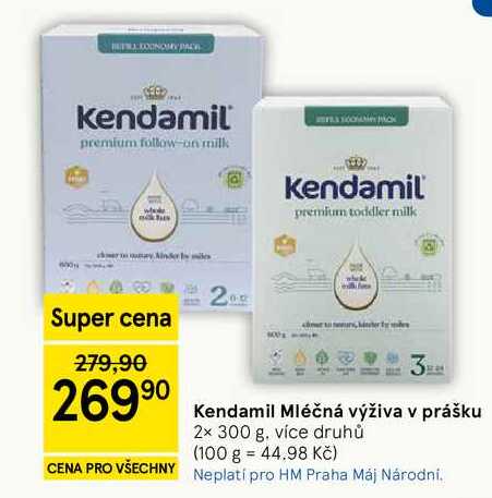 Kendamil Mléčná výživa v prášku, 2x 300 g Tesco