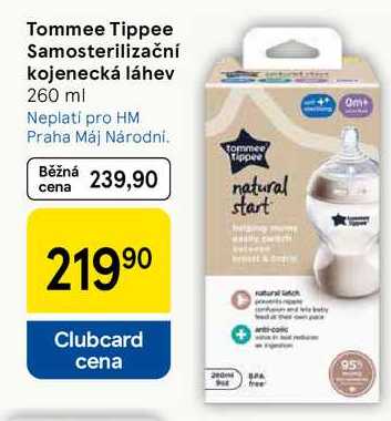 Tommee Tippee Samosterilizační kojenecká láhev, 260 ml  