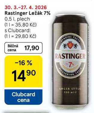Rastinger Ležák 7%, 0.5 l