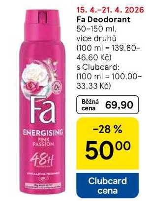 Fa Deodorant, 50-150 ml