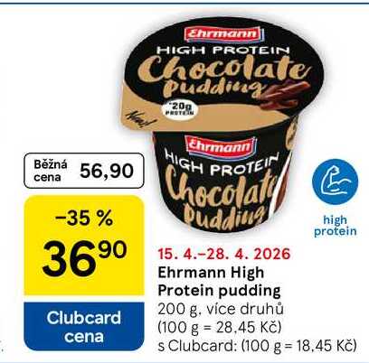 Ehrmann High Protein pudding, 200 g, více druhů