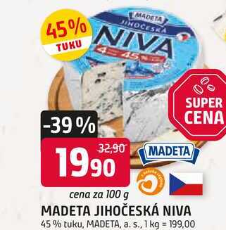 MADETA JIHOČESKÁ NIVA 45% tuku 100g