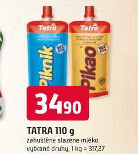 TATRA 110 g zahuštěné slazené mléko vybrané druhy