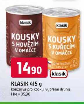 KLASIK 415 g konzerva pro kočky