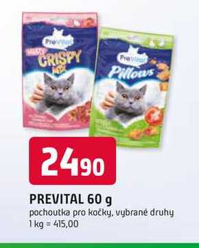 PREVITAL 60 g pochoutka pro kočky