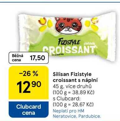 Silisan Fizistyle croissant s náplní, 45 g