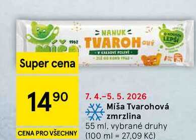 Míša Tvarohová zmrzlina, 55 ml