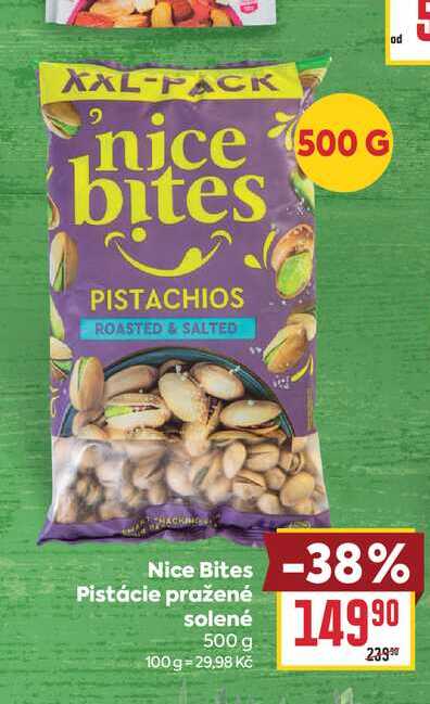 Nice Bites Pistácie pražené solené 500g