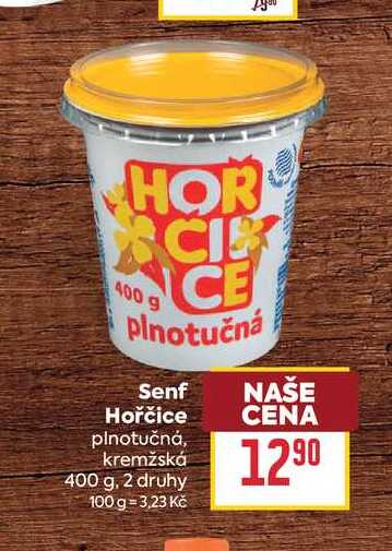 Senf Hořčice plnotučná, kremžská 400 g