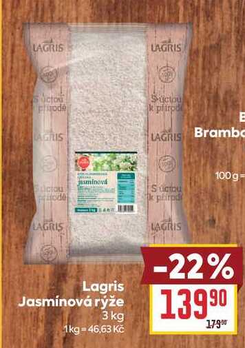 Lagris Jasmínová rýže 3kg