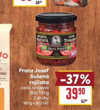 Franz Josef Sušená rajčata celá, krájená 180/110 g