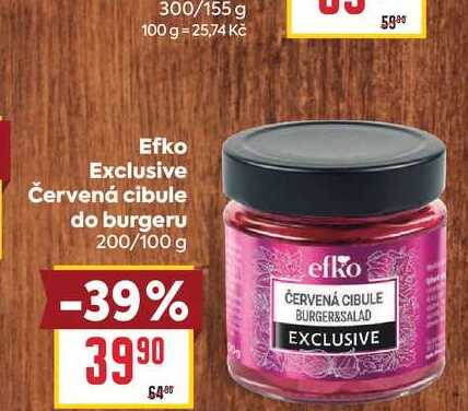 Efko Exclusive Červená cibule do burgeru 200/100 g 