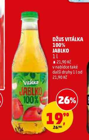 DŽUS VITÁLKA 100% JABLKO, 1 l