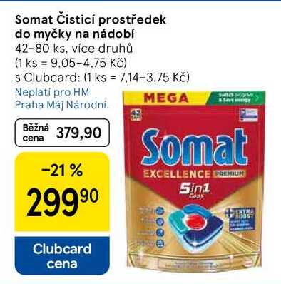 Somat Čisticí prostředek do myčky na nádobí, 42-80 ks, více druhů Tesco