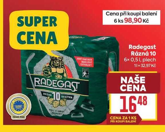 Radegast Rázná 10 6x 0,51, plech